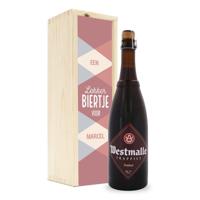 Bier in bedrukte kist - Westmalle Dubbel - thumbnail
