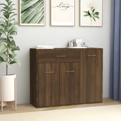 Dressoir 88x30x70 cm bewerkt hout bruin eikenkleur