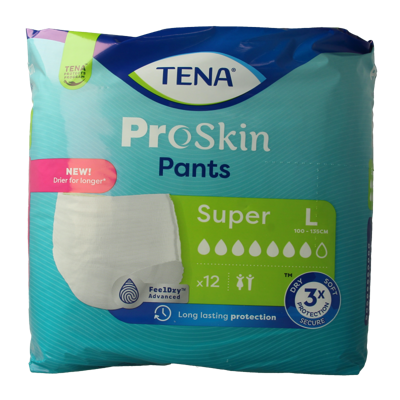 Tena Proskin pants super L 12 Stuks Tena Proskin pants super L 12 Stuks