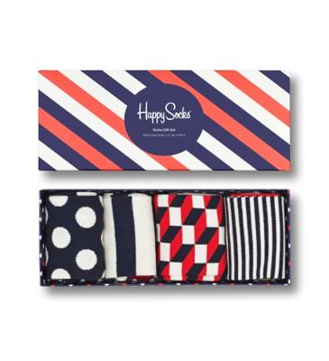 Happy Socks Stripe Giftbox - Maat 36-40 - 4 paar
