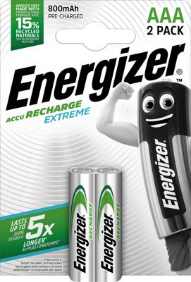Energizer Extreme HR03 Oplaadbare AAA batterij (potlood) NiMH 800 mAh 1.2 V 2 stuk(s)