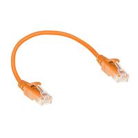 ACT Oranje 0,25 meter LSZH U/UTP CAT6 datacenter slimline patchkabel snagless met RJ45 connectoren - thumbnail