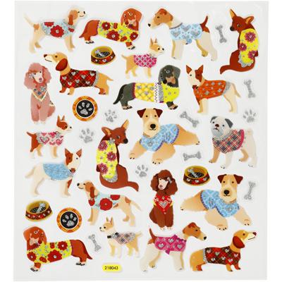 Creativ Company Stickers, honden, vel 15x16,5 cm, 1 vel