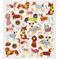 Creativ Company Stickers, honden, vel 15x16,5 cm, 1 vel - thumbnail