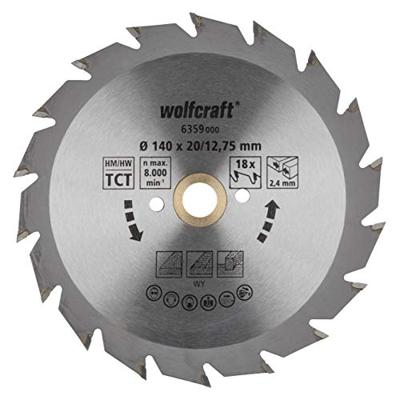 Wolfcraft Handcirkelzaagblad | HM | 18 Zähne | Ø140mm | 1 stuk - 6359000 Wolfcraft Handcirkelzaagblad | HM | 18 Zähne | Ø140mm | 1 stuk - 6359000