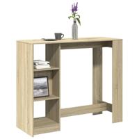 Bartafel met schap 124x46x103,5 cm hout sonoma eikenkleur - thumbnail