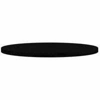 Tafelblad 100x50x4 cm ovaal massief eikenhout donkerbruin - thumbnail