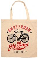 Matix Tas Amsterdam Holland 40 Cm Katoen Beige/rood - thumbnail
