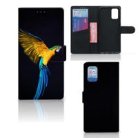 Samsung Galaxy A02s | M02s | Telefoonhoesje | Met pasjeshouder | Papegaai - thumbnail
