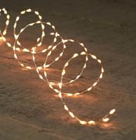 Kerstverlichting Batterijverlichting LED zilver draad 132 LED / 2 meter warm wit Anna's collection - Annas collection - thumbnail