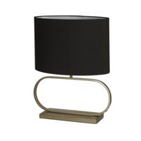 Searchlight TafellampSleek brons met zwarte kap - EU92102BK - thumbnail