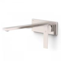 Wastafelmengkraan Inbouw Tres Slim Exclusive Rechte Lange Uitloop en Hendel RVS - thumbnail