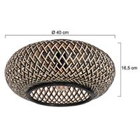 Steinhauer Zwarte bamboe plafondlampMaze Ø 40cm - 3129BE - thumbnail