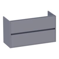 Brauer Adore - Onderkast Ondiep - 100 cm - met 2 Softclose Lades Greeploos en 1 Sifon Uitsparing - Mat Grijs - thumbnail