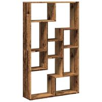 Boekenkast 72x20x120 cm bewerkt hout oud houtkleurig - thumbnail