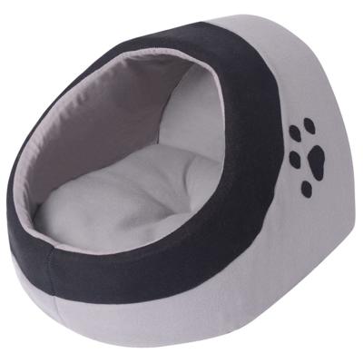 VidaXL Kattenmand m grijs en zwart