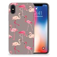 Apple iPhone X | Xs | TPU Hoesje | Flamingo - thumbnail