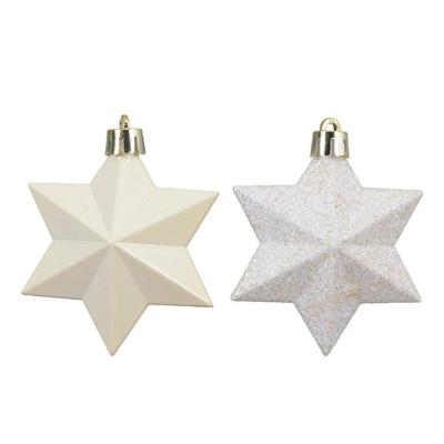 Ster kunststof L9b9h12 cm wolwt 12 st Shatterproof Decoris - Decoris Ster kunststof L9b9h12 cm wolwt 12 st Shatterproof Decoris - Decoris