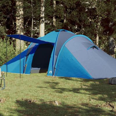 Tent 6-persoons 576x238x193 cm 185T taft blauw Tent 6-persoons 576x238x193 cm 185T taft blauw