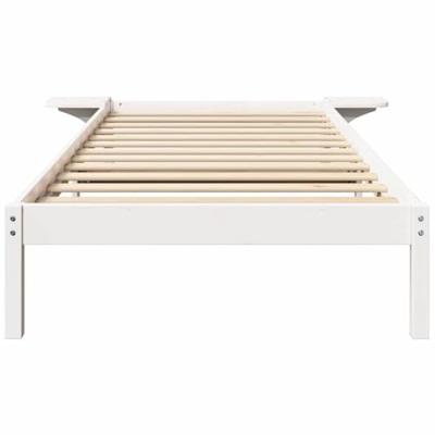 Bedframe met nachttafels Wit 90 x 190 cm Wit
