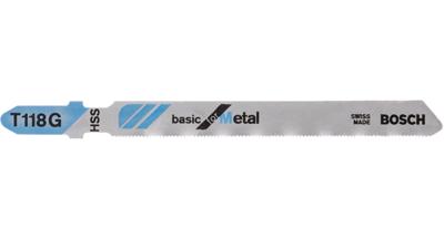 Bosch Accessoires 5x Basic voor metaal decoupeerzaagblad T118G - 2608631012