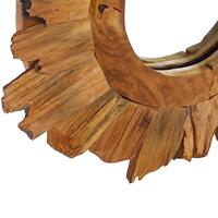 VidaXL Wandspiegel rond 40 cm teakhout - thumbnail