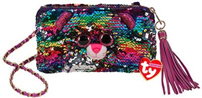Ty Plush - Sequin Square Purse - Dotty the Leopard (TY95145) Ty Plush - Sequin Square Purse - Dotty the Leopard (TY95145)
