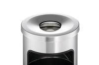 Durable DURABLE - Asch-/Mülleimer - rund - 17 L - Metall 333223 Papierbak 17 l Metaal (Ø x h) 250 mm x 630 mm Zilver Met asbak 1 stuk(s) - thumbnail
