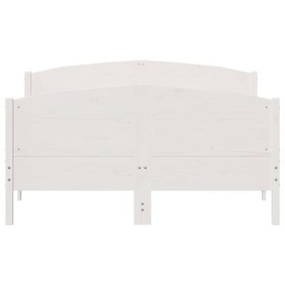 Bedframe zonder matras massief grenenhout wit 140x200 cm