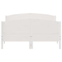 Bedframe zonder matras massief grenenhout wit 140x190 cm - thumbnail