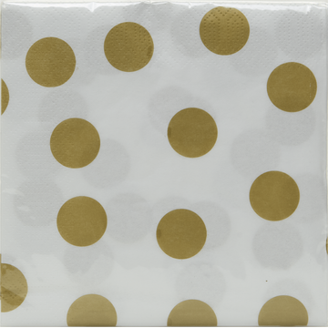 HEMA Servetten 33x33 Gouden Stip 20 Stuks bij Jumbo