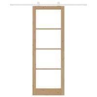Schuifdeur ORKDAL Bruin 83 x 232 cm Hout en metaal - thumbnail