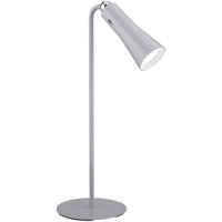 LED Bureaulamp - Trion Moxi - 2W - Warm Wit 3000K - Oplaadbaar - Rond - Mat Grijs - Aluminium - thumbnail
