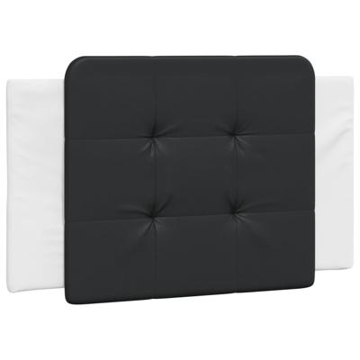 Bed met matras kunstleer zwart en wit 90x200 cm - thumbnail