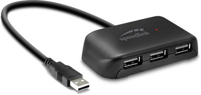 SPEEDLINK SL-140004-BK interface hub USB 2.0 480 Mbit/s Zwart SPEEDLINK SL-140004-BK interface hub USB 2.0 480 Mbit/s Zwart
