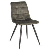 LABEL51 Eetkamerstoel 'Jelt' Velvet, kleur Groen - thumbnail