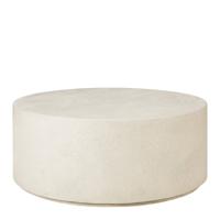 Ethnicraft Ronde Salontafel 'Elements' Microcement, 80cm, kleur Off White - thumbnail