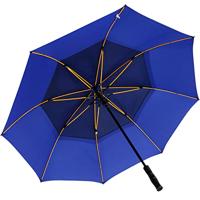 Falcone golfparaplu windproof 130 cm polyester blauw - thumbnail
