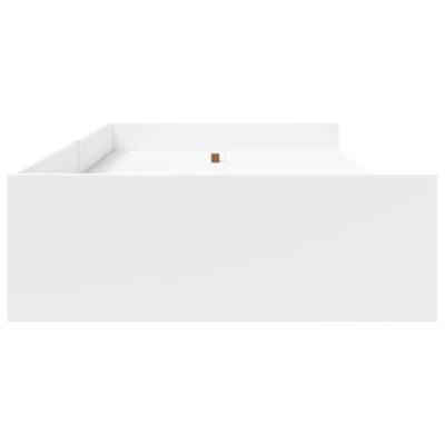 Opbergbedframe met hoofdeinde met lade Wit 90 x 200 cm Bewerkt hout