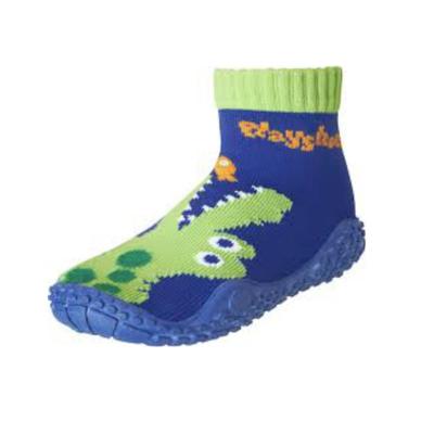 Playshoes zwemsokken junior krokodil blauw Playshoes zwemsokken junior krokodil blauw