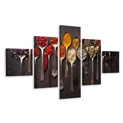 Schilderij - Kruiden en Specerijen, 3 maten, Premium Print