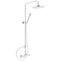 JAVA douchesysteem met thermostatische mengkraan, chroom supervlakke hoofddouche met antikalk nozzles, hoofddouhe: Ø approx. 25 cm handdouche met antikalk nozzles, maat: (b x l): ca. 3cm x 22 cm - thumbnail