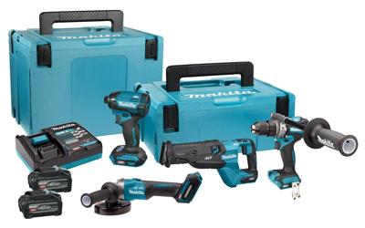 Makita dk401nx | xgt 40 v max combiset | df001g + td002g + ga005g + jr002g | incl. 2x 4.0ah accu + lader - dk401nx