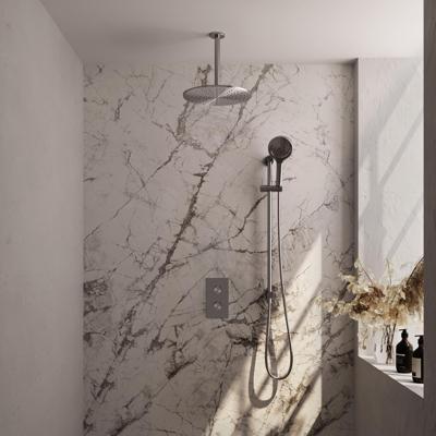 Brushed Edition thermostatische regendouche 3-weg omstelling SET 48 - 30 cm douchekop, handdouche en meer
