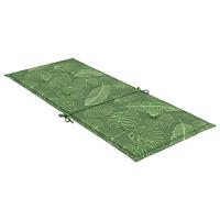 Stoelkussens hoge rugleuning 4 st bladpatroon stof - thumbnail