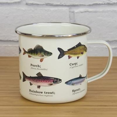 Gift Republic Multi Fish - Emaille Mok
