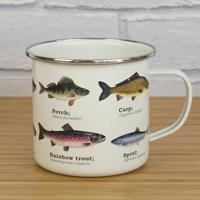 Gift Republic Multi Fish - Emaille Mok - thumbnail