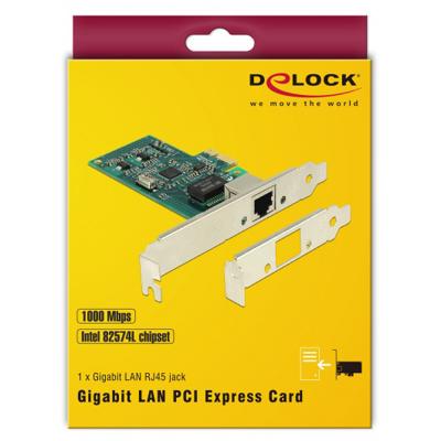 DeLOCK PCI Express Card > 1 x Gigabit LAN netwerkadapter DeLOCK PCI Express Card > 1 x Gigabit LAN netwerkadapter