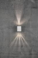 Buitenlamp gevelverlichting stainless steel up & downlighter &apos;Canto 2&apos; Nordlux LED 2x6W warm wit - thumbnail