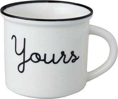 Dutch Rose zwart/wit beker yours wit